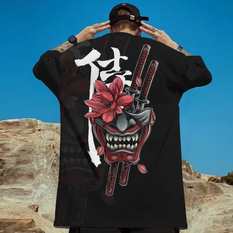 Top Trends: T-Shirts For Men 3d Japanese Ghost Warrior Print Man T-Shirt Hip Hop Tees Oversized T Shirt Men Clothes Vintage Street Tops 2024 Shoppable Styles