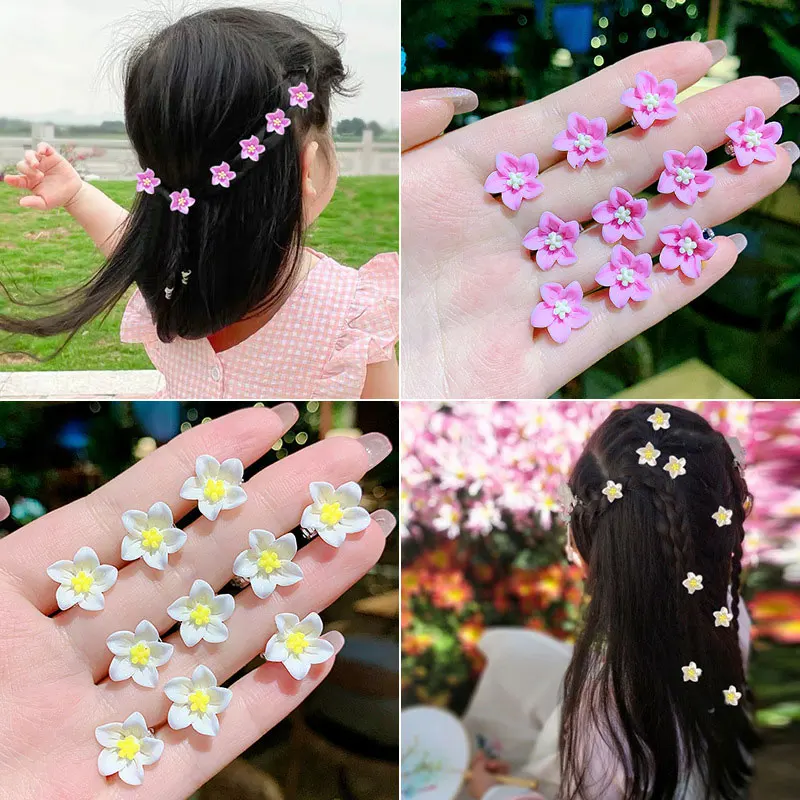 Top Trends: 10pcs Small Flower Buckle Hair Clips Hairpins For Women Girls Fashion DIY Hair Styles Holder Hair Pins Claws Hair Accessories Shoppable Styles - Image 2