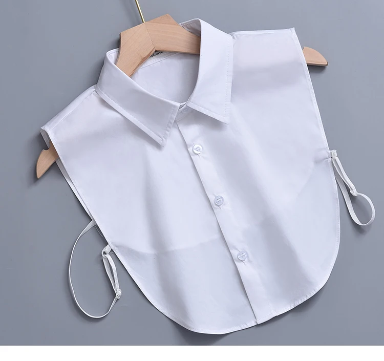 Top Trends: Ladies Women Cotton Detachable Lapel Shirt Fake Collar Fashion Solid Color False Blouse Neckwear Sweater Apparel Accessories Shoppable Styles - Image 5