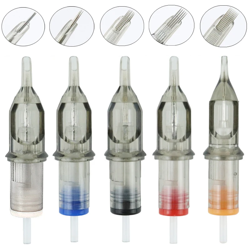 Top Trends: 5 / 10 PCS Tattoo Needle Permanent Makeup Cartridge Needles Tip Micropigmentation MTS Eyelinver Machine Kit Eyebrow Microblading Shoppable Styles