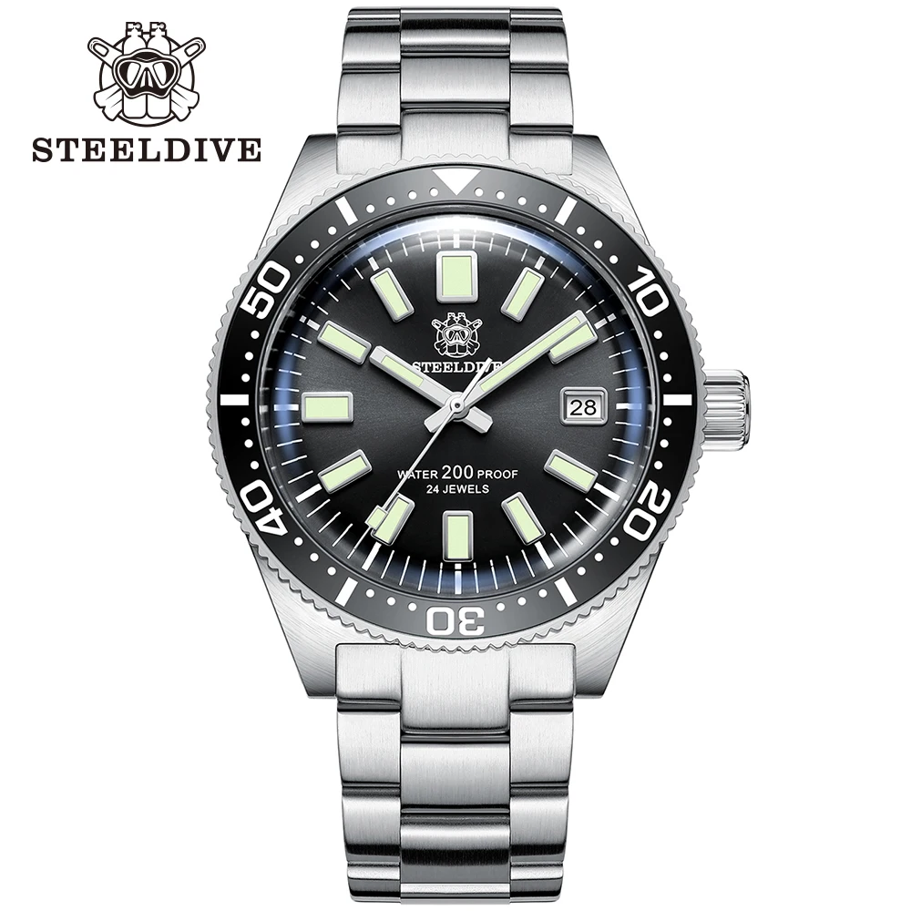 Top Trends: New Arrival 2021 SD1962 Steeldive Brand 200M Water Resistant Ceramic Bezel Lid Shape 15.6mm Sapphire Glass Mens Dive Watch Shoppable Styles