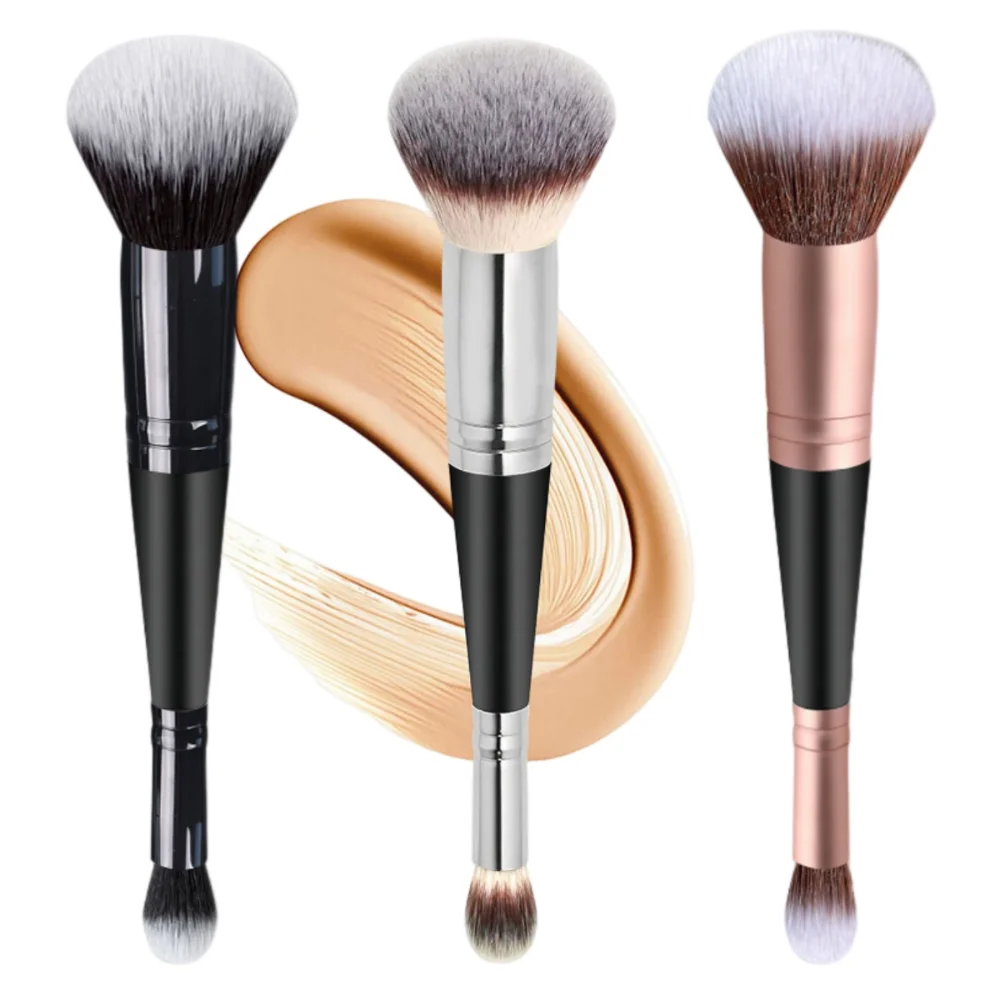 Top Trends: Double Head Professional Makeup Brushes 2 In 1 Foundation Brush Concealer Highlighter Powder Blush Brush Beauty Make Up Tools Shoppable Styles