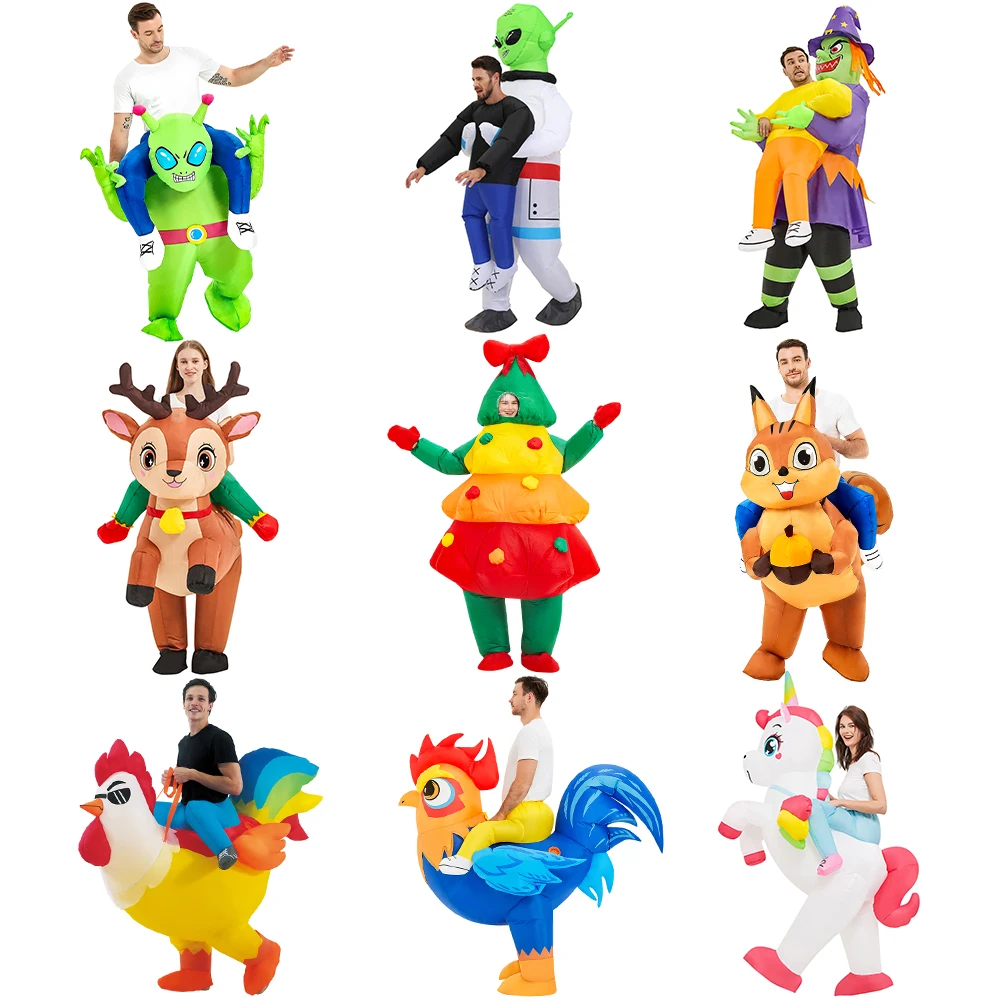 Top Trends: New Alien Inflatable Costume Anime Suits Dress Mascot Purim Halloween Christmas Party Cosplay Costumes For Kids Adult Shoppable Styles