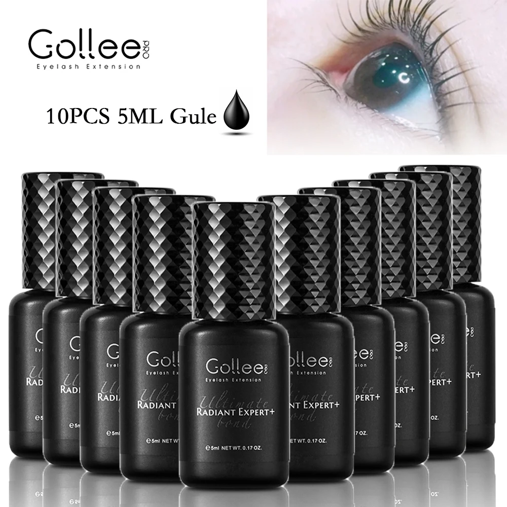 Top Trends: Gollee 0.5s Fast Drying Wholesale Price 10PCS Gule Lash Eyelash Hypoallergenic Ladhesivo Pestañas Supplies Eyelash Extensions Shoppable Styles