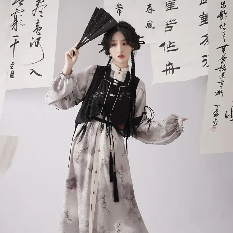 Top Trends: 2024 Chinese Vintage Clothing Original New Chinese Style Chinese Style Improved Hanfu Daily Han Elements Two Piece Set For Women Shoppable Styles