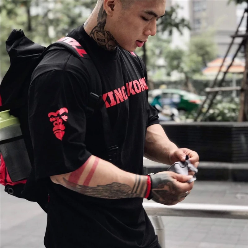 Top Trends: 2022 New Men Casual Printing Sports T-shirt Summer New Gym Fitness Bodybuilding Male Workout Short Shirts Fashion Short Sleeves Shoppable Styles