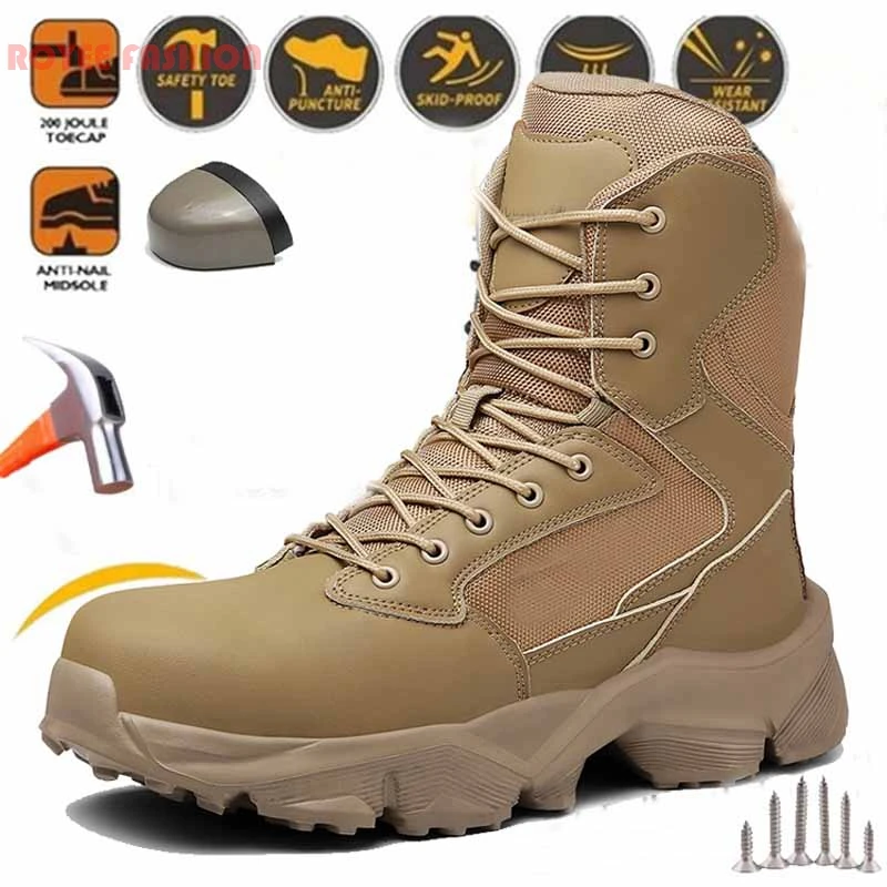 Top Trends: 2022 Work Safety Shoes Men Black Shoes Safety Boots For Men Indestructible Work Sneakers Protective Steel Toe Shoe Zapatos Mujer Shoppable Styles