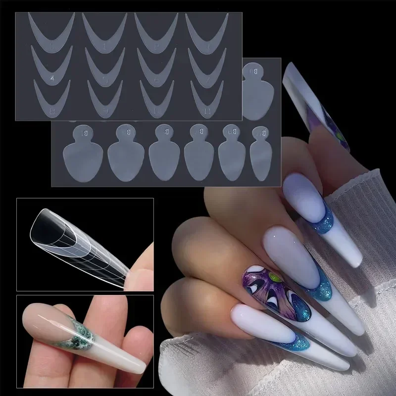 Top Trends: French Nail Molds Silicone Pads Multiple Shapes Dual Nail Forms False Tips For Gel Extension Quick Building Manicure Tool Shoppable Styles