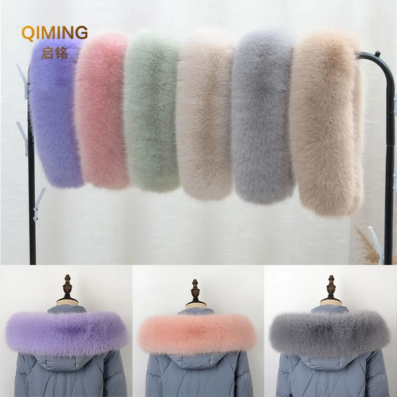 Top Trends: Faux Fur Scarf Women Winter Fake Fur Collar Hood Decor Shawl Multicolor Women Winter Womens Scarves Man Parkas Coat Fur Collar Shoppable Styles