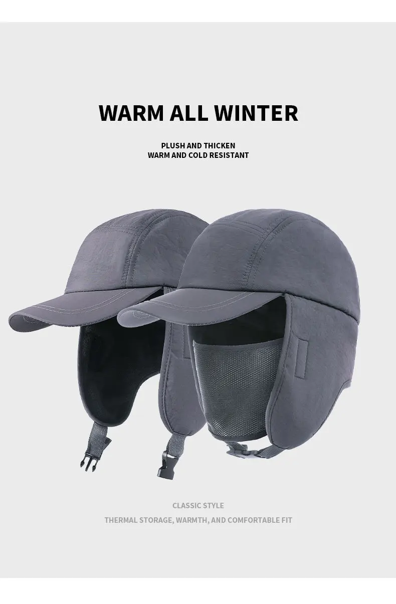 Top Trends: Men Women Duck Tongue Cap Autumn Winter Warm Ear Protection Windproof Hat Padded Thickened Rocker Fleece Workwear Baseball Caps Shoppable Styles