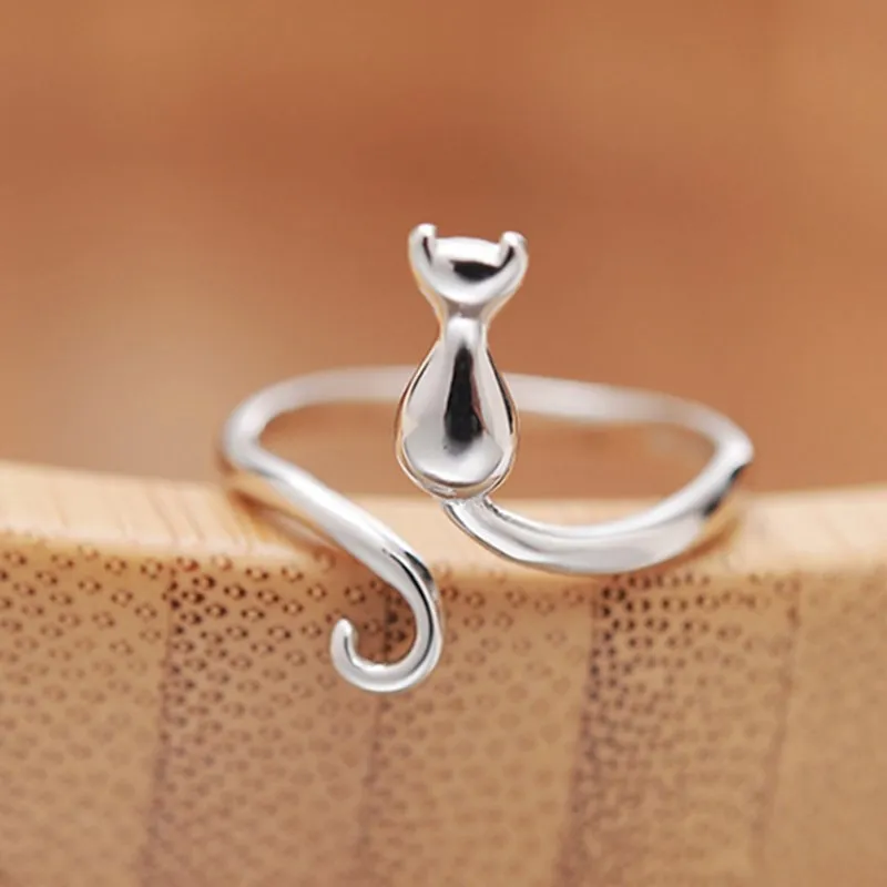 Top Trends: 925 Sterling Silver Cat Rings For Women Engagement Luxury Designer Jewelry Female Offers With GaaBou Jewellery Shoppable Styles