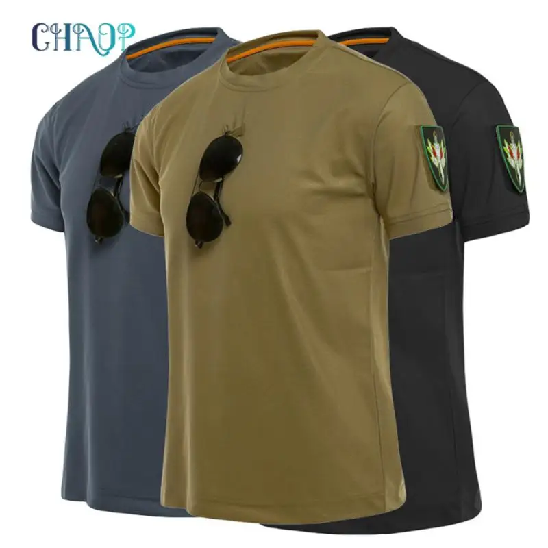 Top Trends: Men Tactical T-Shirts Military Hiking Outdoor Sport Tee Shirt Special Army Loose Cotton Quick Dry Short Sleeve Solid Breathable Shoppable Styles