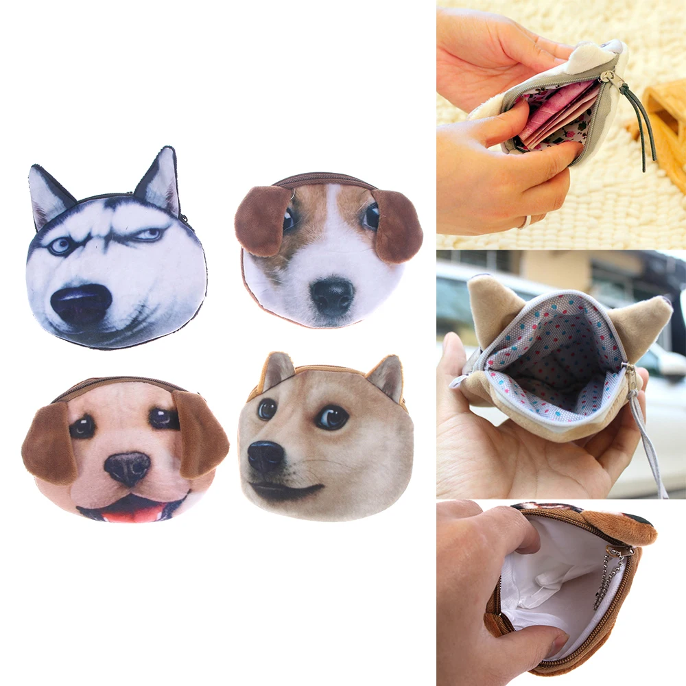 Top Trends: New Brand Plush Purses Small Fresh Casual Coin Purse Wallet Lady Fashion Cat Dog Animal Pattern Cartoon Dollar Money Bags Shoppable Styles