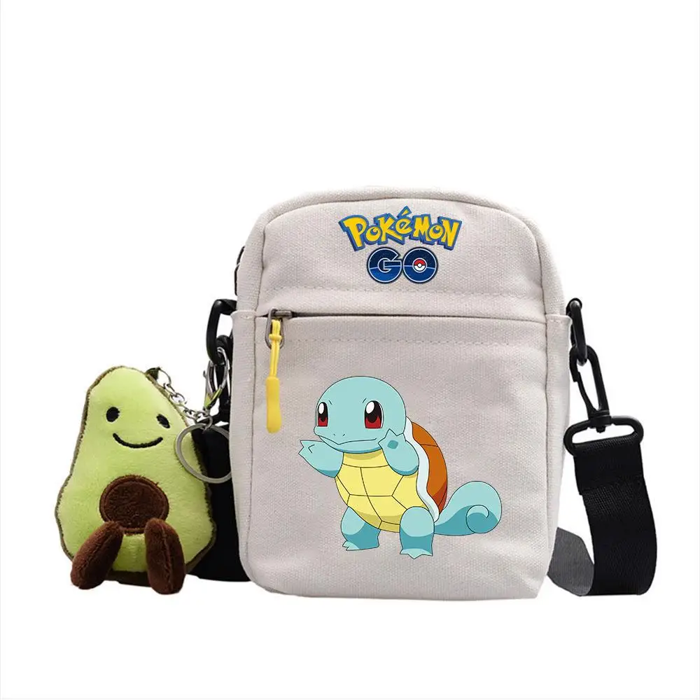 Top Trends: Pokemon Pikachu Canvas Shoulder Bag Eevee Charmander Gengar Anime Model Doll Keychain Pendant Kids Crossbody Bags Phone Bag Shoppable Styles - Image 3