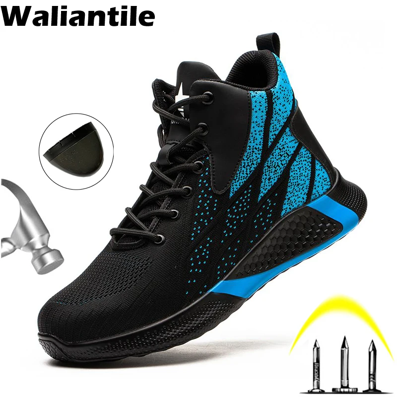 Top Trends: Waliantile Steel Toe Ankle Safety Boots For Men Male Anti-smashing Indestructible Working Boots Shoes Safety Sneakers Footwear Shoppable Styles