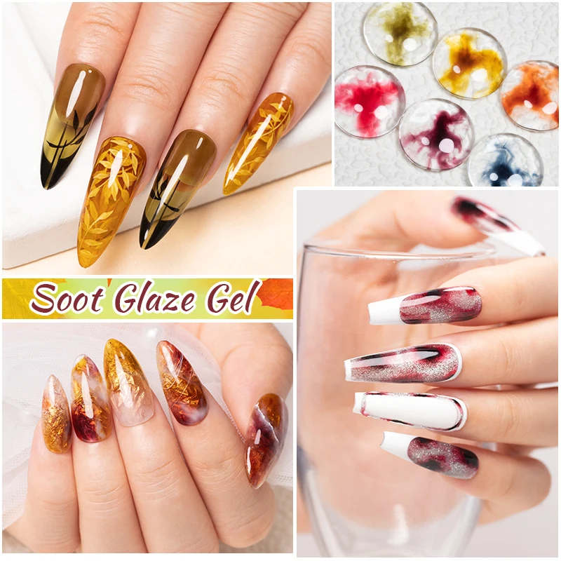 Top Trends: PUENTE Jelly Amber Gel Nail Polish 7.5ML Translucent Soot Glaze Gel Soak Off UV Nail Art Gel Manicure Semi Permanent Varnish Shoppable Styles - Image 6