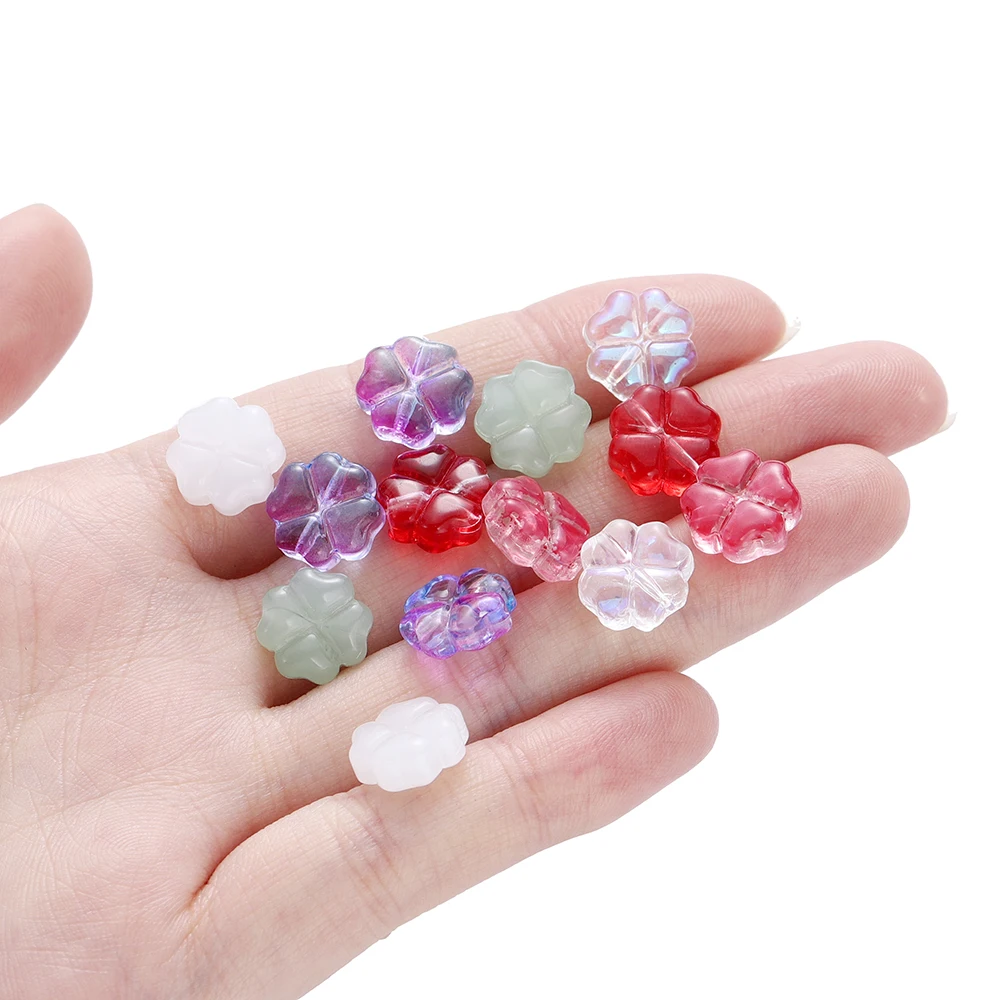 Top Trends: 10 / 20pcs 10mm Czech Lampwork Crystal Flower Spacer Beads Flat Round Loose Beads For DIY Jewelry Making Supplies Accessories Shoppable Styles - Image 4