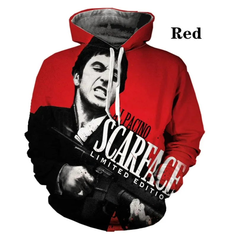 Top Trends: S-Scarface 3D Print Hoodie Sweatshirts Men Women Casual Long Sleeve Pullover Tony Montana Print Harajuku Streetwear Hoodie Shoppable Styles