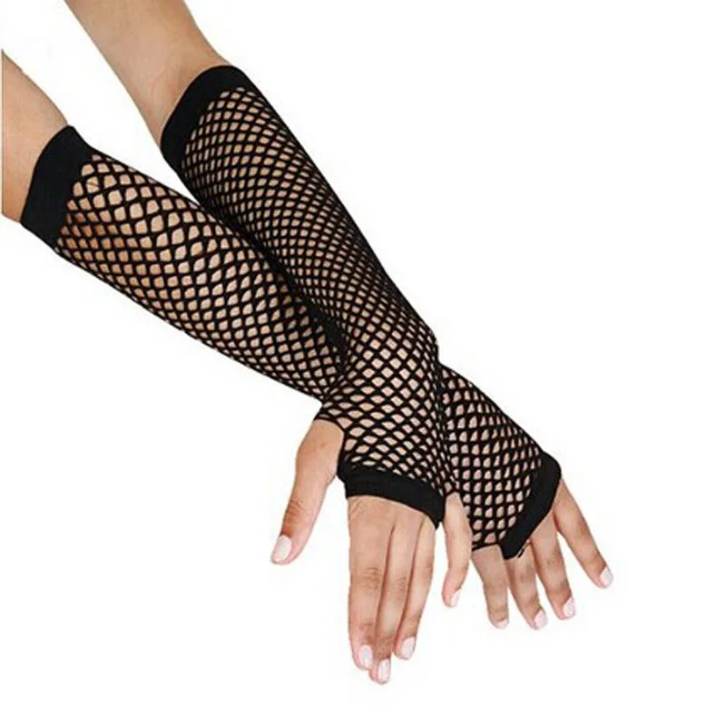 Top Trends: Long Fishnet Fingerless Gloves Party Wear Girls Punk Goth Dance Mesh Gloves Gothic Punk Prom Party Dancing Arm Cuff Wear Shoppable Styles