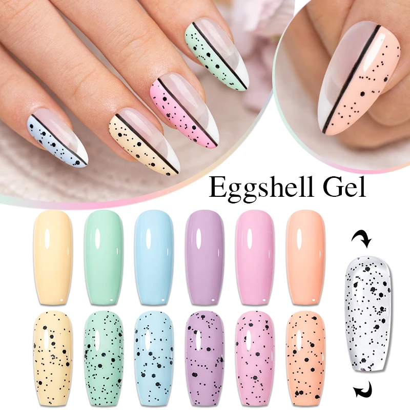 Top Trends: PUENTE 7.5ML Easter Eggshell Gel Nail Polish Soak Off UV Nail Gel For Manicure Semi-Permanent Varnish With Any Color Gel Base Shoppable Styles