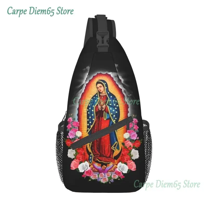 Top Trends: Virgin Mary Of Guadalupe Sling Chest Bag Mexico Catholic Saint Shoulder Crossbody Backpack For Men Travel Hiking Daypack Shoppable Styles