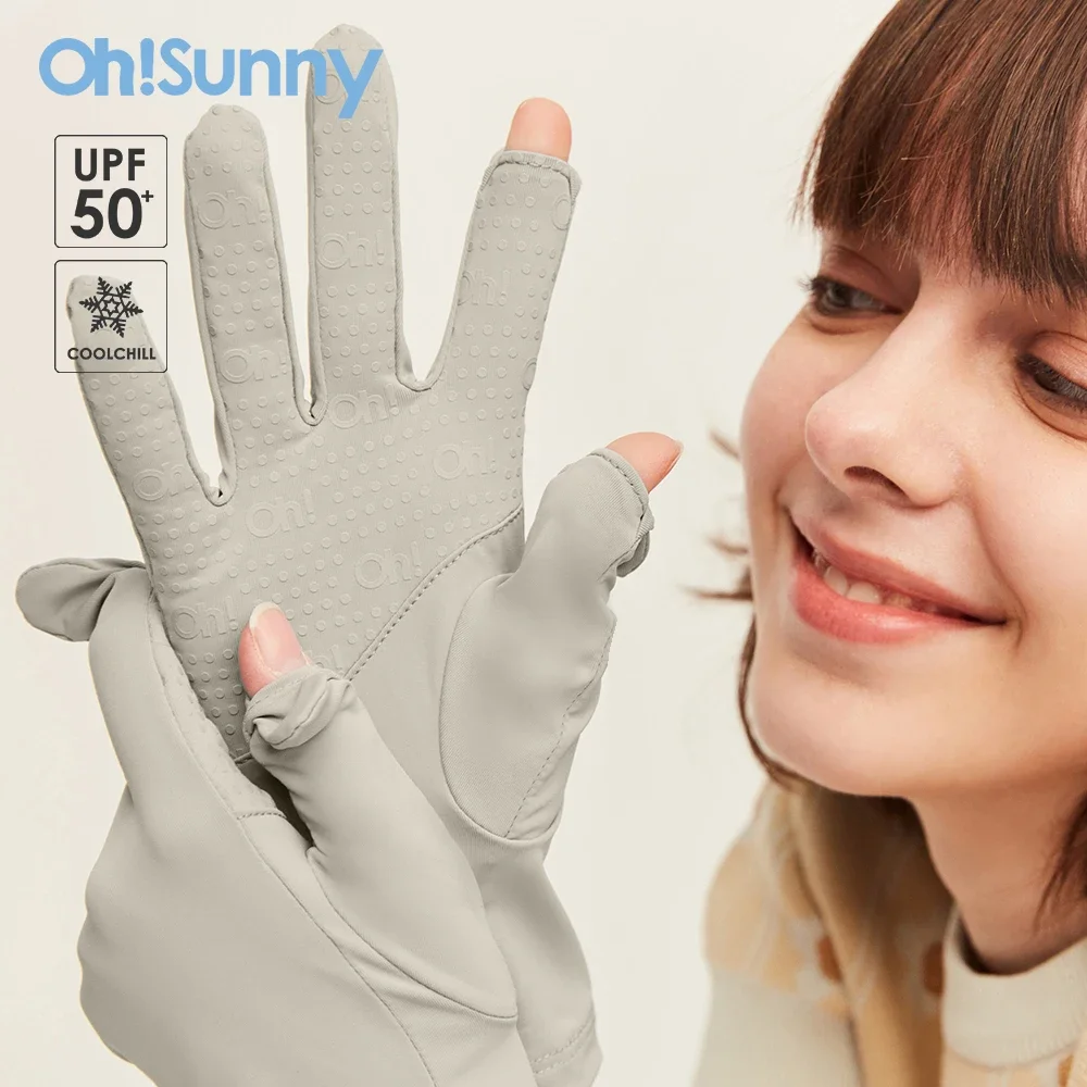 Top Trends: OhSunny UV Protection Golf Gloves Women Summer Touch Screen Sunscreen CoolChill Breathable Fingerless Mitten For Driving Cycling Shoppable Styles