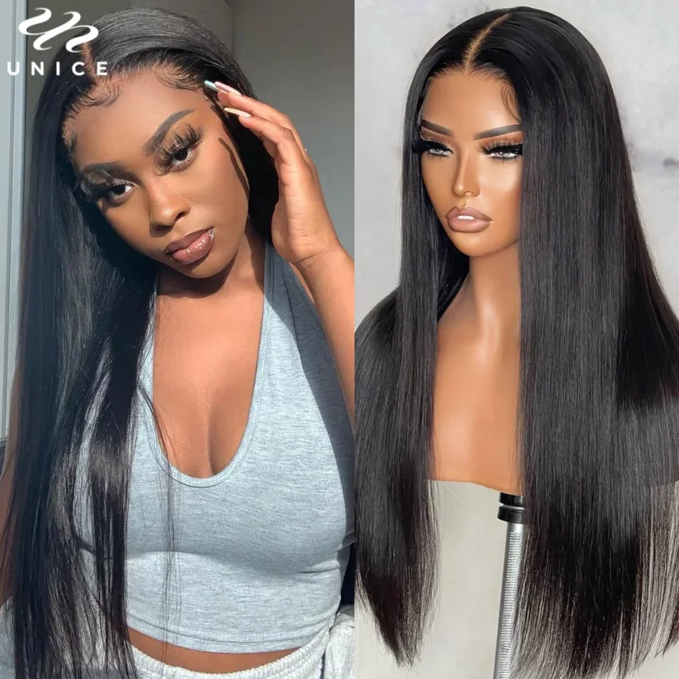 Top Trends: Gina SameUNice Straight Hair 5x5 HD Lace Closure Wig 13x4 Lace Front Wigs Human Hair Pre Cut Pre Bleached Lace Frontal Wigs Shoppable Styles