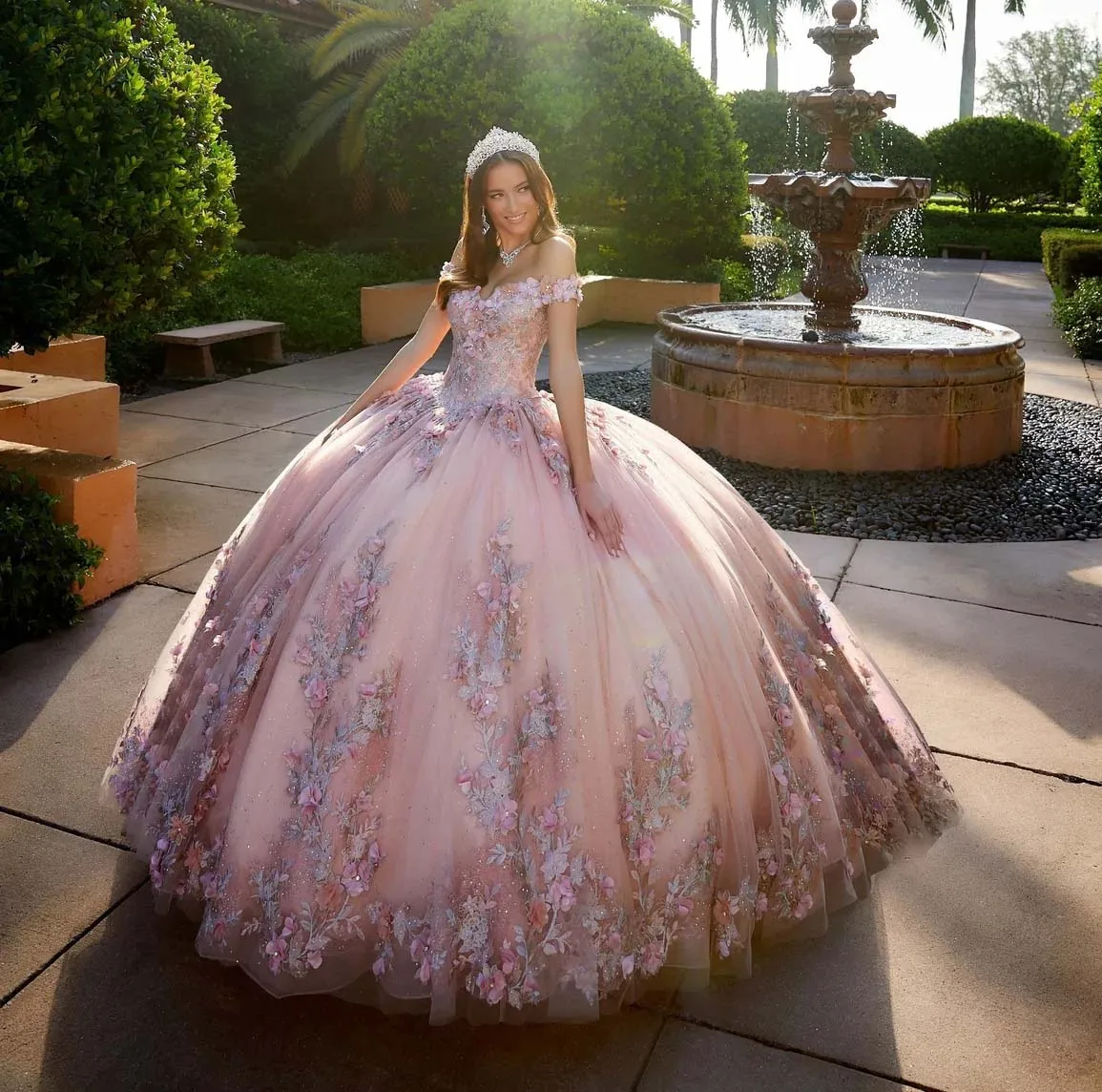 Top Trends: Puffy Quinceanera Dresses Ball Gown Off The Shoulder Tulle Appliques Cheap Sweet 16 Dresses Shoppable Styles