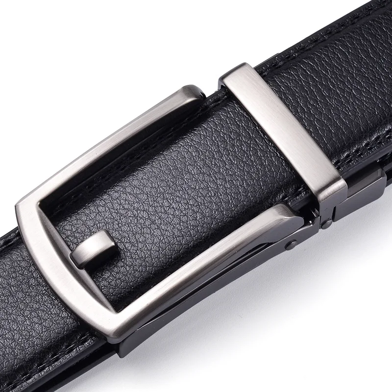 Top Trends: Men's Leather Belt Luxury Brand Personality Automatic Buckle Business Casual Belt Simple Fashion Matching Suit Casual Wear Belt Shoppable Styles