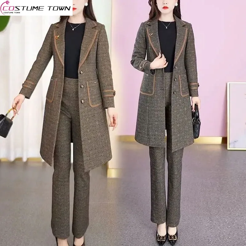 Top Trends: Spring And Autumn Women's Set 2023 New Korean Style High-end Fashion Casual Coat Pants Elegant Women's Two-piece Set Shoppable Styles