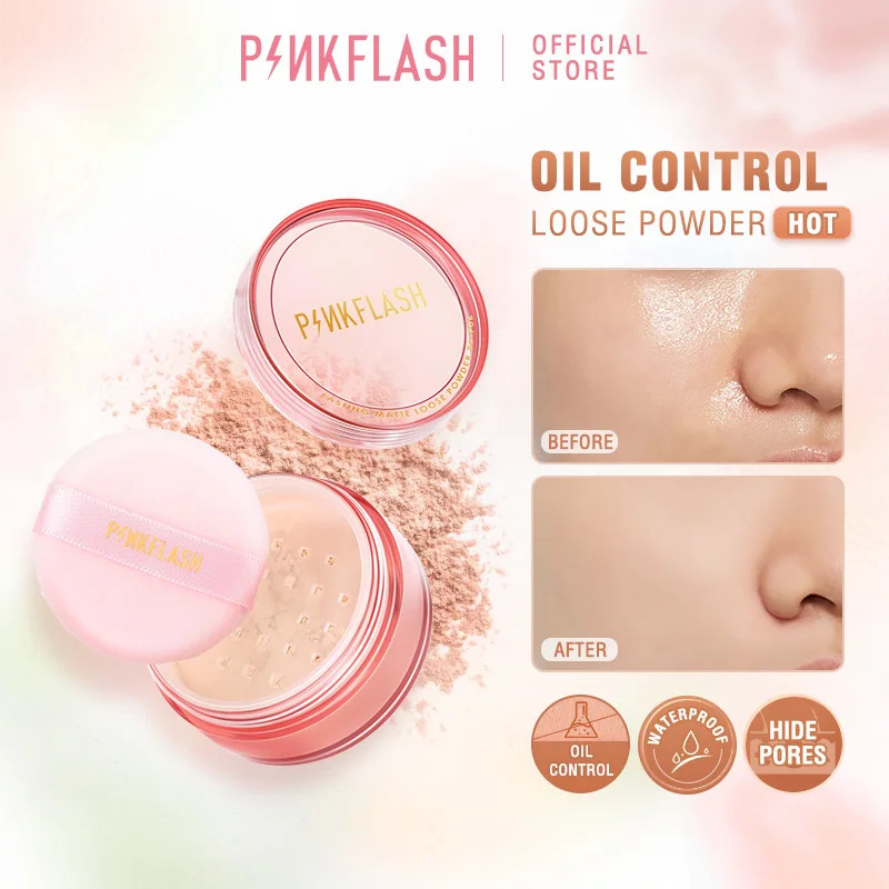 Top Trends: PINKFLASH 3 Colors Matte Loose Powder Waterproof Oil-control Matte Full Coverage Face Makeup Setting Finish Powder Cosmetics Shoppable Styles