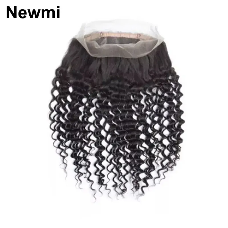 Top Trends: Deep Wave 360 Lace Frontal Only Newmi Deep Wave Human Hair 360 Lace Closure Transparent Lace Pre Plucked Natural Hairline Shoppable Styles