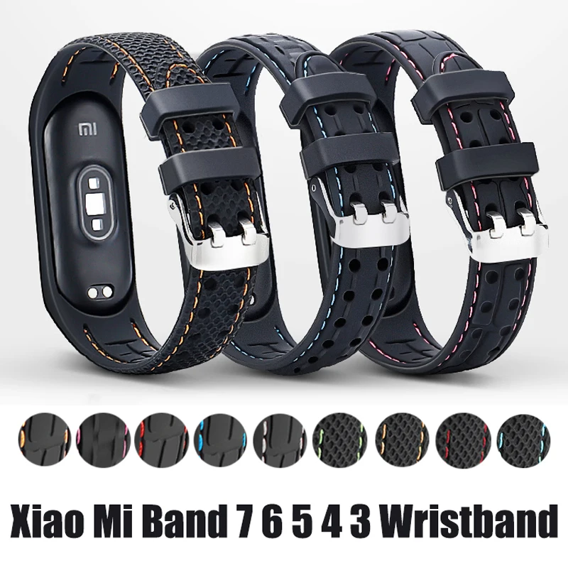 Top Trends: Strap For Mi Band 7 6 Bracelet Sport Belt Silicone Replacement Smartwatch Bracelet Watchband Correa Xiaomi Mi Band 6 5 4 3 Strap Shoppable Styles