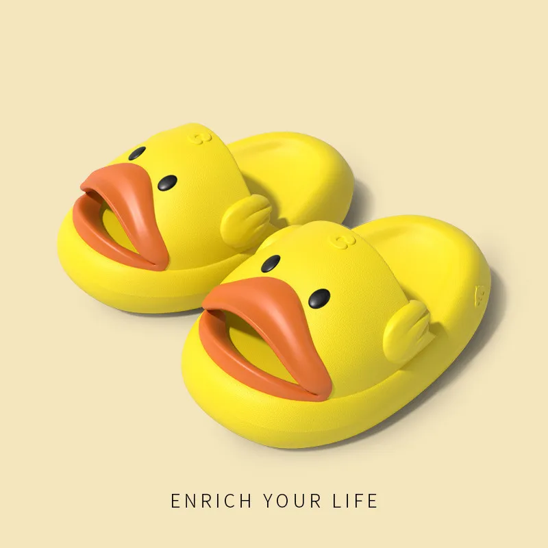 Top Trends: Yellow Duck Children's Slippers Men's Treasure Indoor Anti Slip Thick Sole Sandals Soft Cute Cartoon Duck Girl Baby Slippers Shoppable Styles