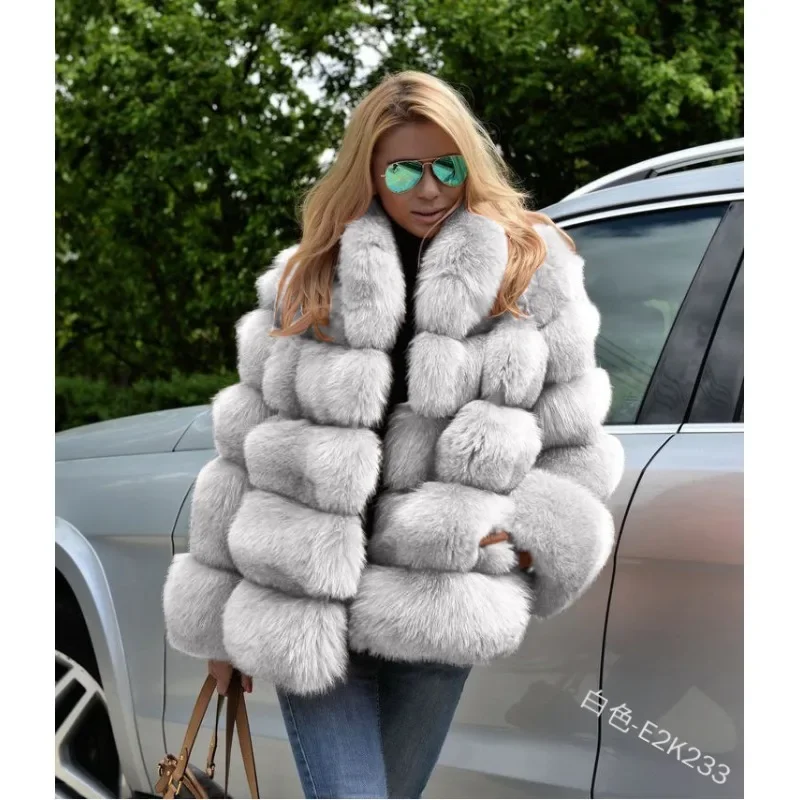 Top Trends: Keep Warm Fashion Coat Fox Fur Y2K Fur Coat For Women Imitation Fur Long Sleeve Outwear Pockets Solid Color Casual Faux Fur Shoppable Styles