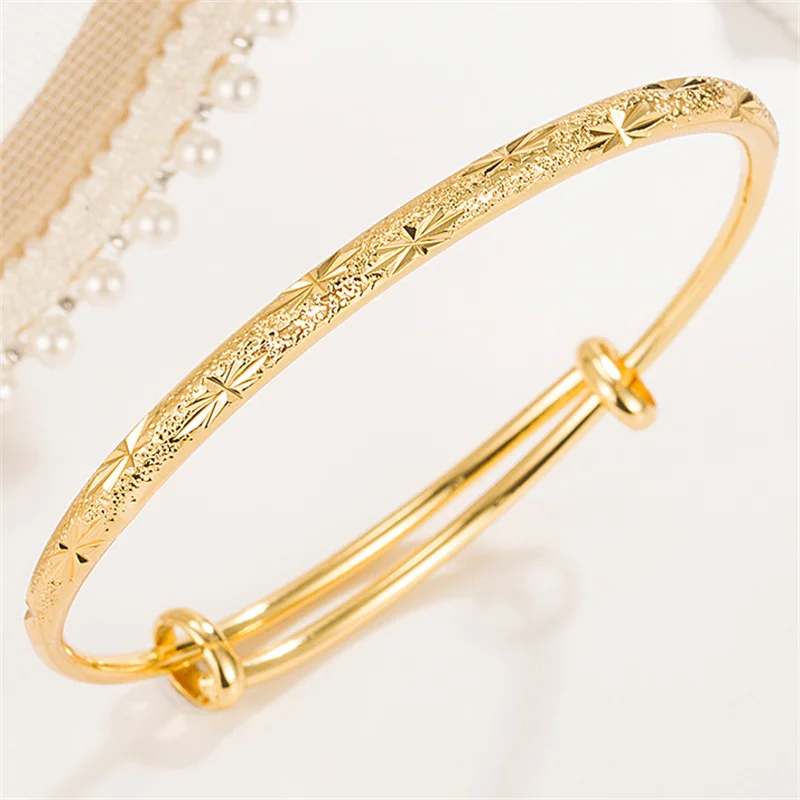 Top Trends: 925 Sterling Silver 24K Gold Original Romantic Gypsophila Star Bangles For Women Bracelets Fashion Party Wedding Jewelry Shoppable Styles