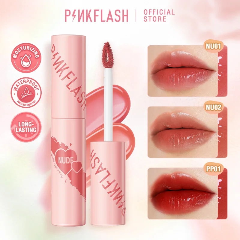 Top Trends: PINKFLASH Mosturizing Liquid Lipstick Waterproof Long-lasting Lip Gloss Glossy Non-sticky High Pigment Lip Tint Makeup Cosmetics Shoppable Styles