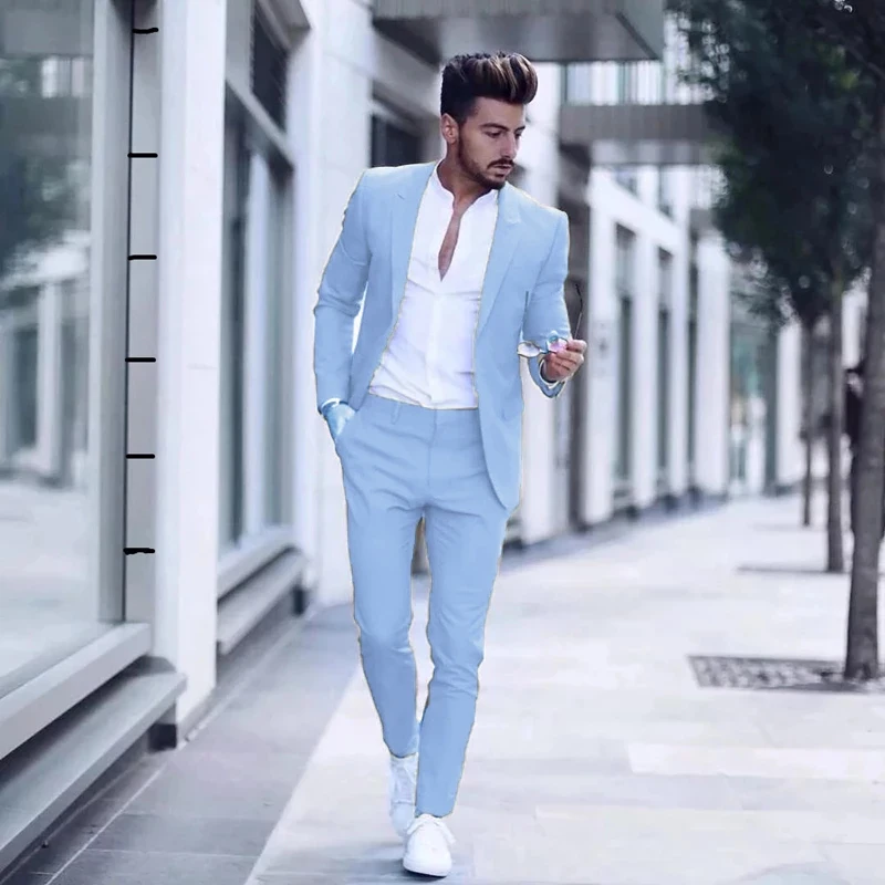 Top Trends: 2022 Casual Fashion Luxurious Business Men's Suit For Wedding Party Tuxedos Slim Fit Peak Lapel Pink Suits Male(Jacket+ Pants) Shoppable Styles