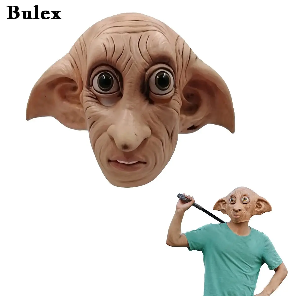 Top Trends: Cafele Cosplay Dobby Elfin Latex Mask Animal Style Halloween Horror Mask Carnival Costume Full Face Props Shoppable Styles