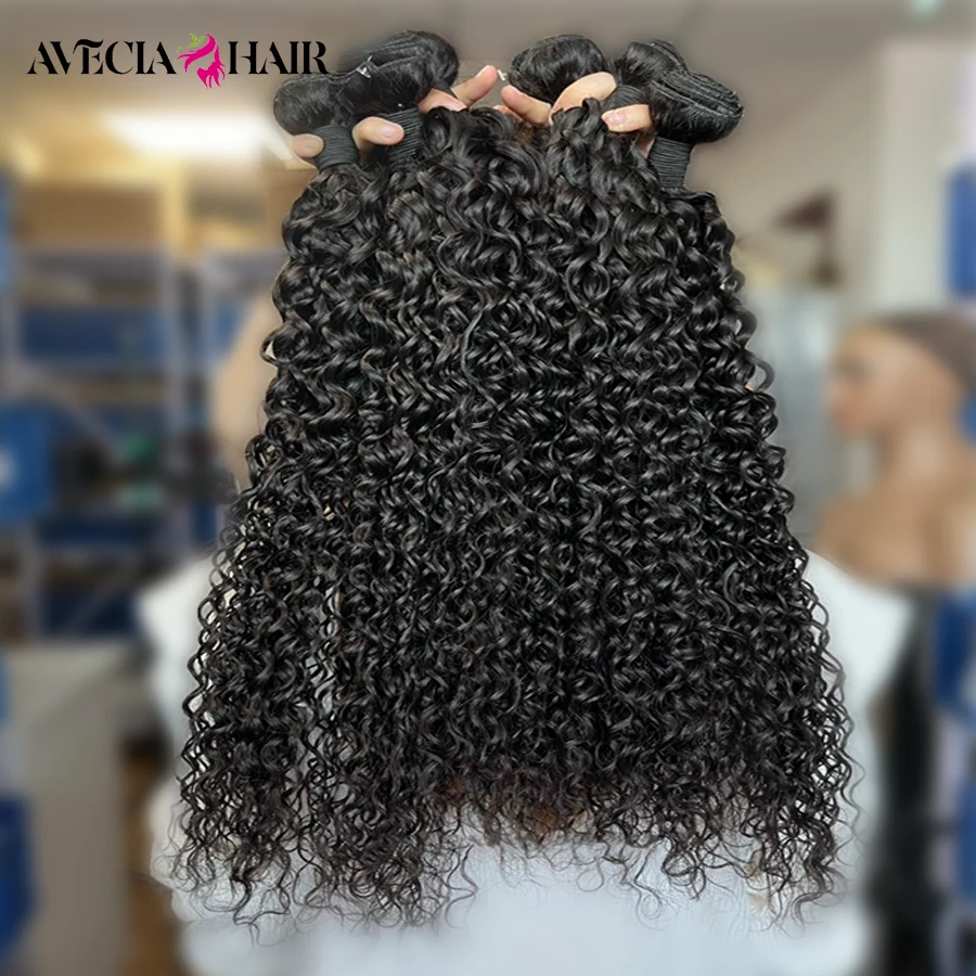 Top Trends: Water Wave Bundles Human Hair Extensions 28 30 32 Inch Raw Hair Bundles Brazilian Human Hair Bundle Curly Human Hair Bundles Shoppable Styles