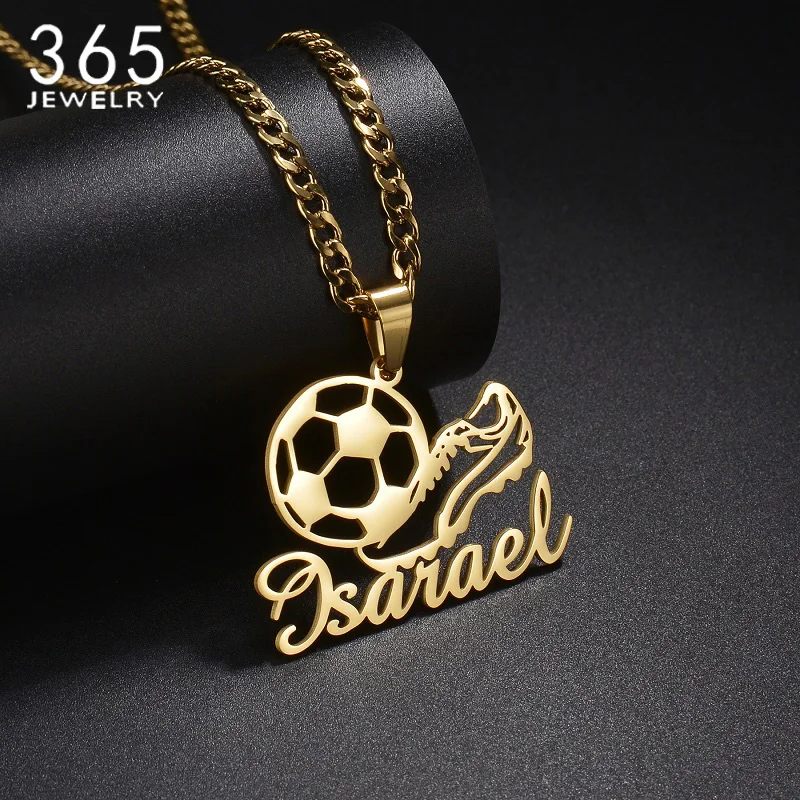 Top Trends: Custom Name Necklace Football Sports Style Personalized Men Customized Chains Stainless Steel For Male Jewelry Birthday Gifts Shoppable Styles