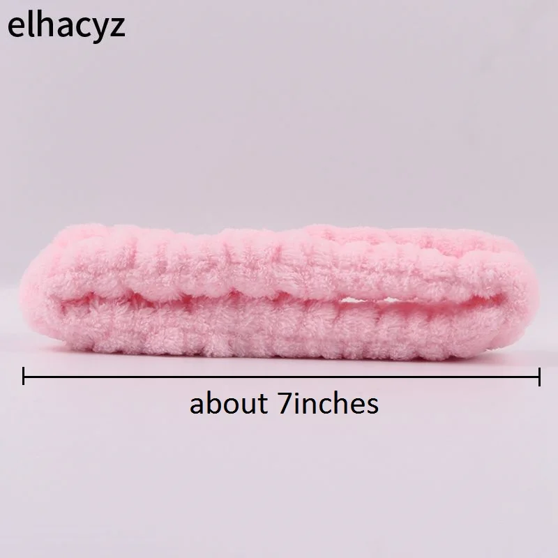 Top Trends: Chic Solid Coral Fleece Soft Elastic Spa Facial Hairband Girls Wash Face Head Wear Makeup Headband 2024 Women Hair Accessories Shoppable Styles - Image 3