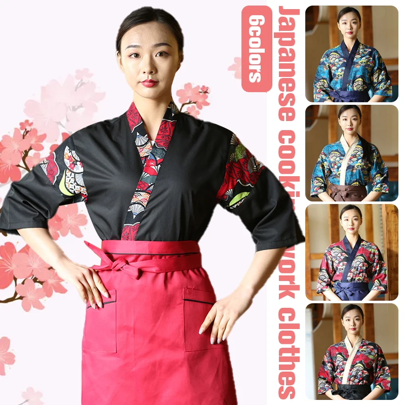 Top Trends: Unisex Japanese Style Chef Jacket Chef Uniform Cuisine Restaurant Hotel Kitchen Work Wear Catering Foodservice Chef Shirt Apron Shoppable Styles