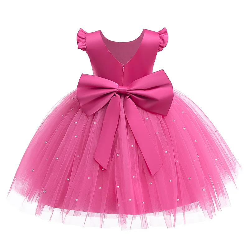 Top Trends: Girls Elegant Princess Dresses For Party Birthday 2 3 4 6 7 8 Years Kids Ceremony Pink Ball Gown Barbie Baby Children Clothes Shoppable Styles