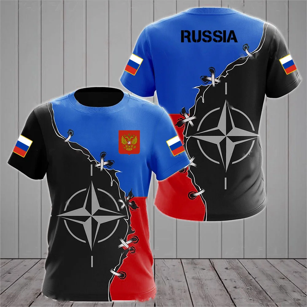 Top Trends: Russia Men&#039;s T-shirts Casual Loose Round Neck Russian Flag Short Sleeved Tops Tees Men&#039;s Clothing Oversized T Shirts Streetwear Shoppable Styles