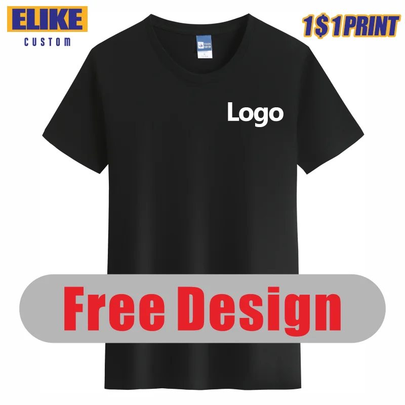 Top Trends: 10 Colors Pure Cotton T Shirt Custom Logo Printing Men And Women Tops Personal Design Embroidery Company Brand ELIKE S-4XL 2022 Shoppable Styles