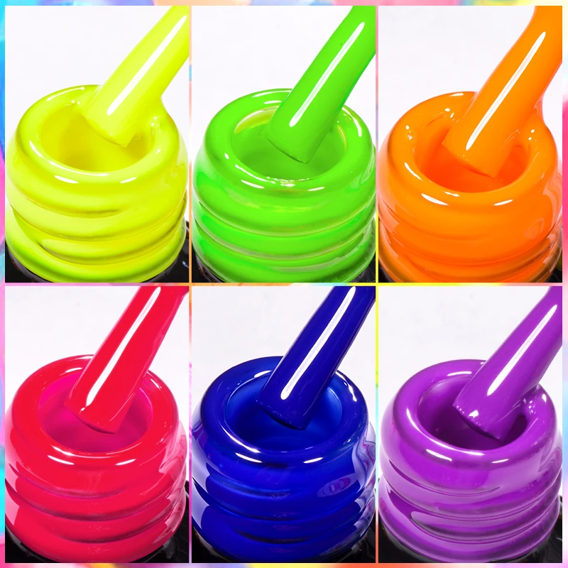 Top Trends: MEET ACROSS 7ml Yellow Red Green Fluorescent Gel Nail Polish Neon Luminous Gel Vernis Semi Permanent Nail Art UV LED Gel Varnish Shoppable Styles - Image 6