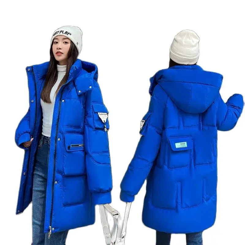 Top Trends: Winter Padded Jacket Thicken Overcoat Parka Down Cotton Coat Women&#039;s Mid-Length New 2023 Bread Clothes Korean Version Loose Shoppable Styles