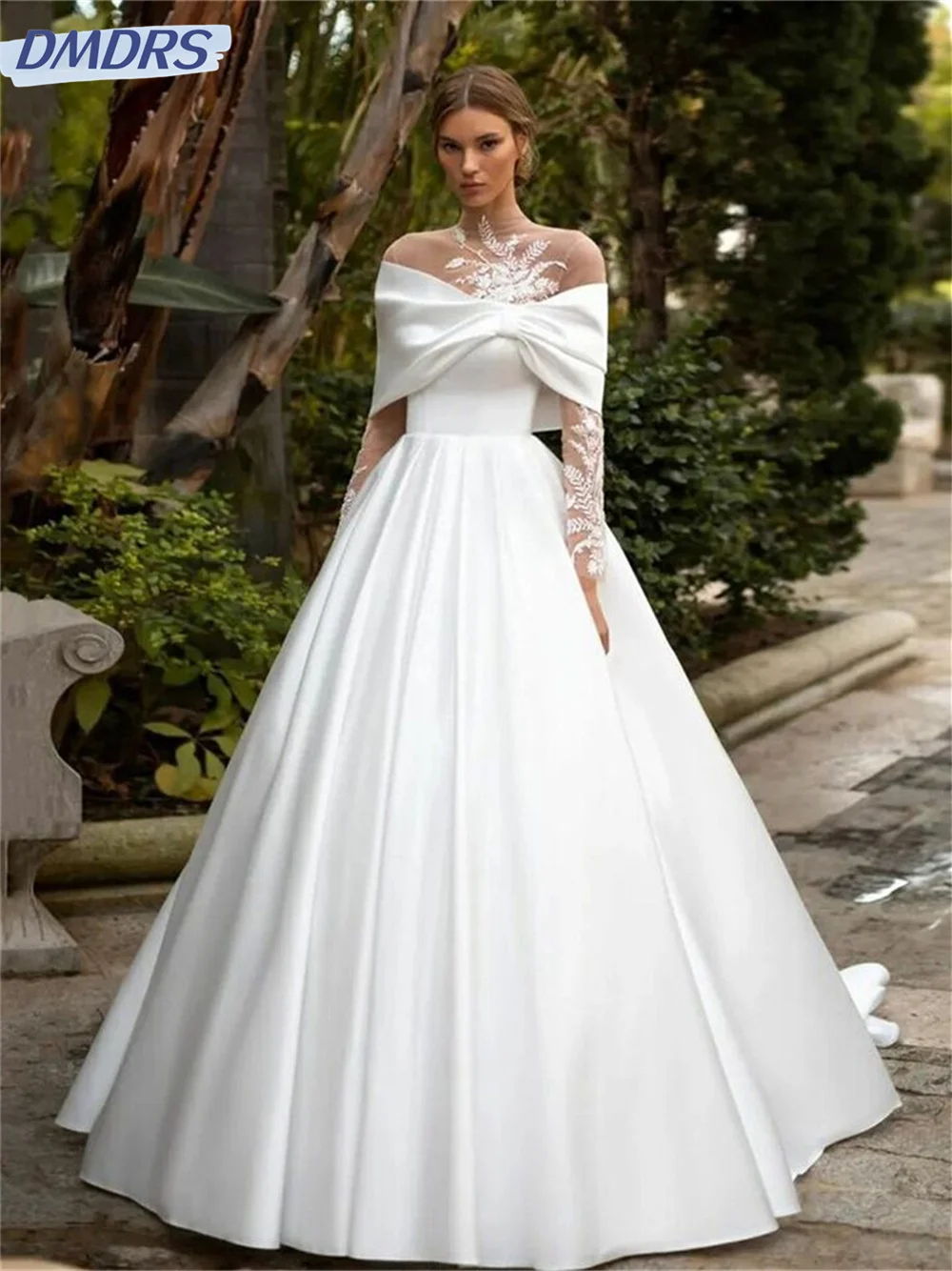 Top Trends: Elegant Applique Wedding Dresses 2024 Charming Satin Evening Dress Classic Floor Length Bridal Gown Vestidos De Novia Shoppable Styles