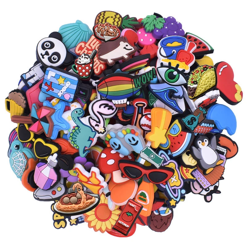 Top Trends: Wholesale Bulk PVC Shoe Charms For Crocs Accessories Packs Kids Random Pins Women DIY Badge Decoration Buckle Men Clogs Jeans Shoppable Styles